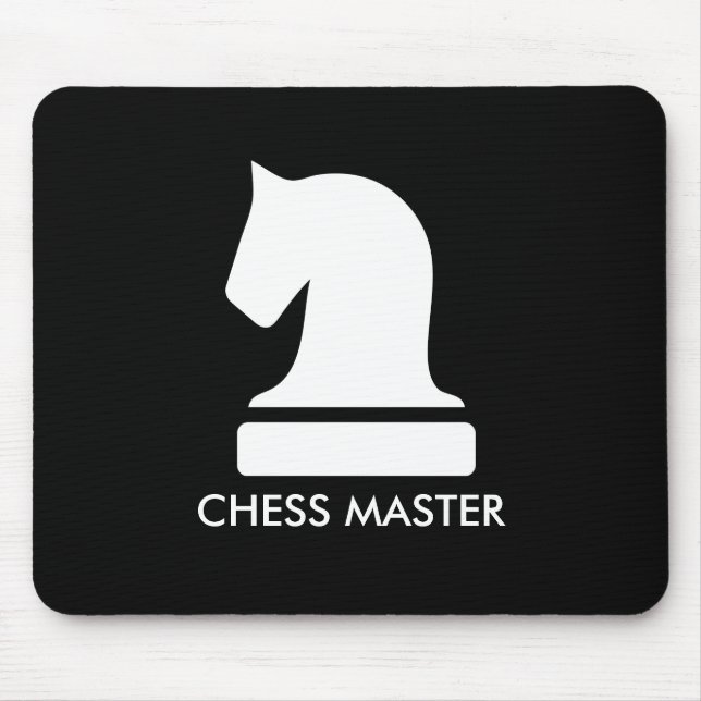 Schwarzes Stachelmaus für Schachspieler Mousepad (Vorne)