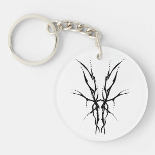 Schwarzes Stammeshirsch-Schädel-Jagd-Design Schlüsselanhänger