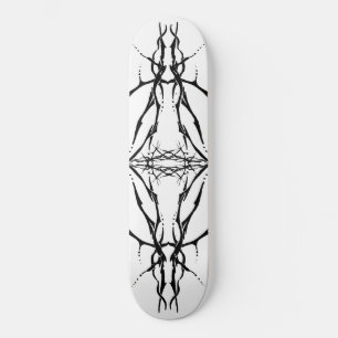 Schwarzes Stammeshirsch-Schädel-Jagd-Design Skateboard