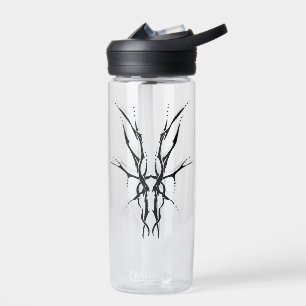 Schwarzes Stammeshirsch-Schädel-Jagd-Design Trinkflasche