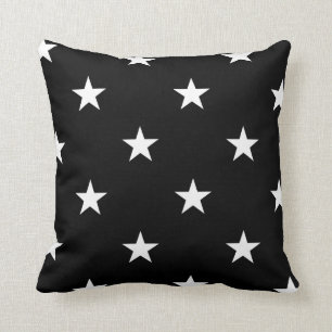 Schwarzes Stars Kissen
