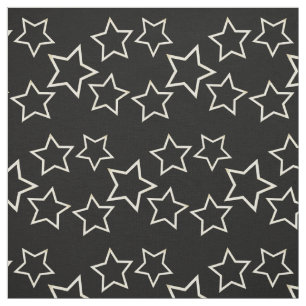 Schwarzes Sternmuster Stoff