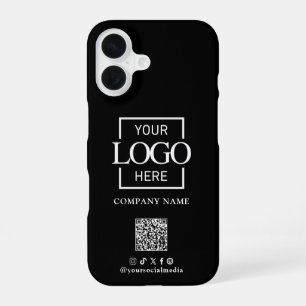 Schwarzes stilvolles minimalistisches Geschäftslog iPhone 16 Hülle