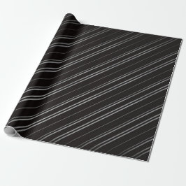 Schwarzes Streifenpapier Geschenkpapier
