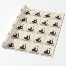 SCHWARZES SWAN ART WRAPPPAPIER
