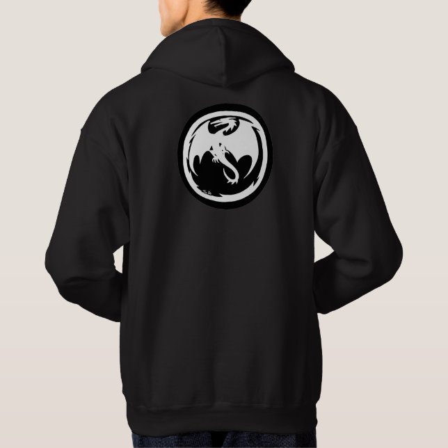 Schwarzes Sweatshirt aus White Dragon (Rückseite)