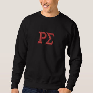 Schwarzes Sweatshirt, rot bestickt Besticktes Sweatshirt