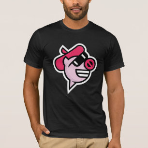 Schwarzes T mit dem Logo "Comedy Pigs" T-Shirt
