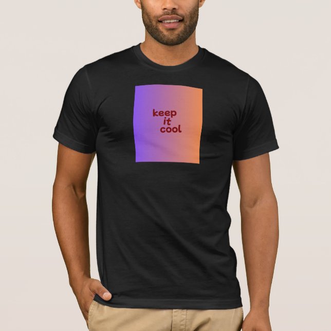 Schwarzes T-Shirt mit halbem Ärmel (Vorderseite)