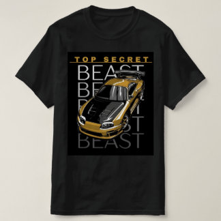 Schwarzes T-Shirt mit halben Ärmeln für Männer