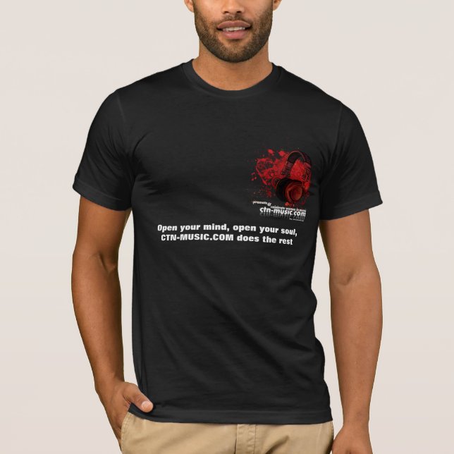 Schwarzes T-Shirt + Umbauten/Männer - besonders (Vorderseite)