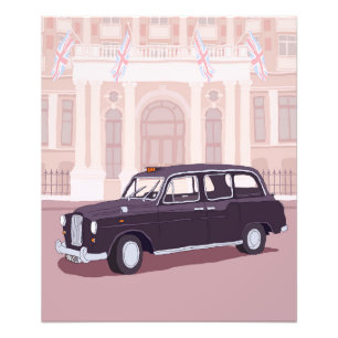 schwarzes Taxi Londons Fotodruck