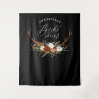Schwarzes Terracotta floral rustikales Brautparty