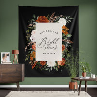 Schwarzes Terracotta floral rustikales Brautparty