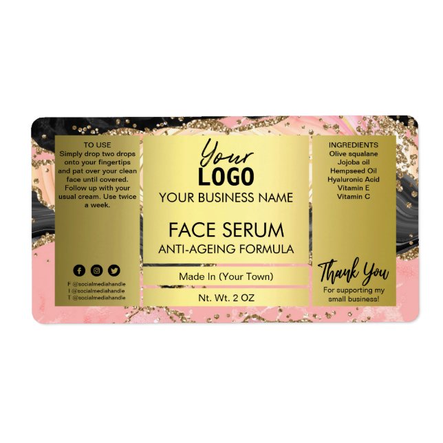 Schwarzes Tor mit goldenem Glitzer-Gesichtsserie (Vorne)