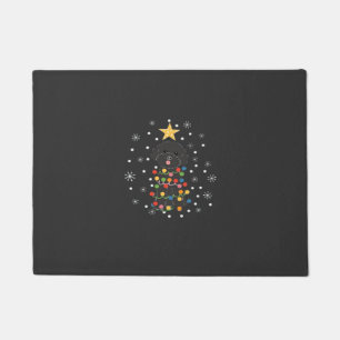 Schwarzes Toy-Pudel-Weihnachtsbaum Classic T-Shirt Fußmatte