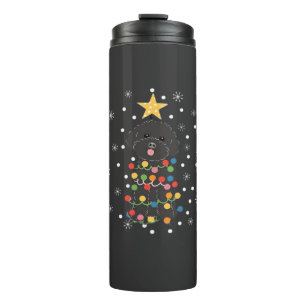 Schwarzes Toy-Pudel-Weihnachtsbaum Classic T-Shirt Thermosbecher