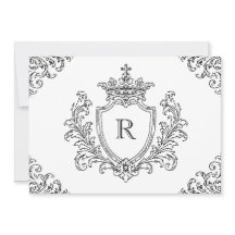 Schwarzes traditionelles Wappeninitial-Monogramm T