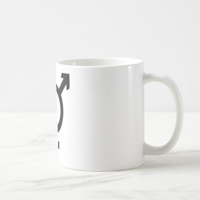 Schwarzes Transgender-Symbol Kaffeetasse (Rechts)