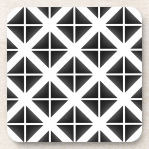 Schwarzes Trendy Triangle Muster Getränkeuntersetzer