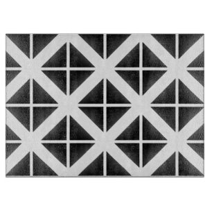 Schwarzes Trendy Triangle Muster Schneidebrett
