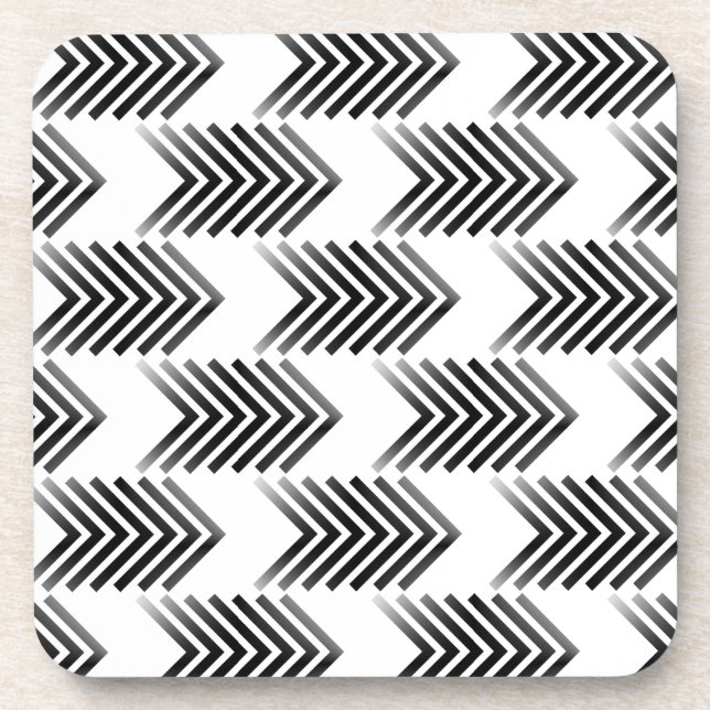 Schwarzes Tribal Arrow Muster Untersetzer (Vorderseite)