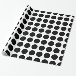 Schwarzes Tupfen-Packpapier Geschenkpapier