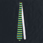 Schwarzes, Türkis und gelbe Streifen Krawatte<br><div class="desc">Horizontale Streifen im Schwarzen,  Türkis blaugrün und ein Grünschnabel - gelbe Farbe. Hat einen flippigen Retro Blick. Einfacher gestreifter Entwurf.</div>
