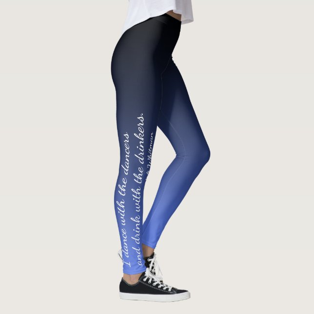 Schwarzes u. blaues Tänzer-u. Trinker-Walt Leggings (Rechts)