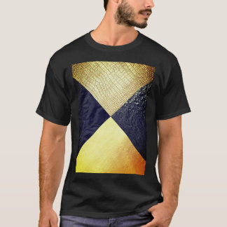 Schwarzes u. Goldalligatorhaut T-Shirt