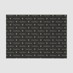 Schwarzes u. Goldfrohe Weihnacht-Seidenpapier Seidenpapier