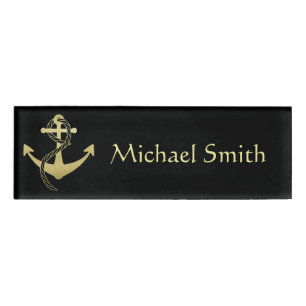 Schwarzes u. GoldseeNamensschild Namenschild
