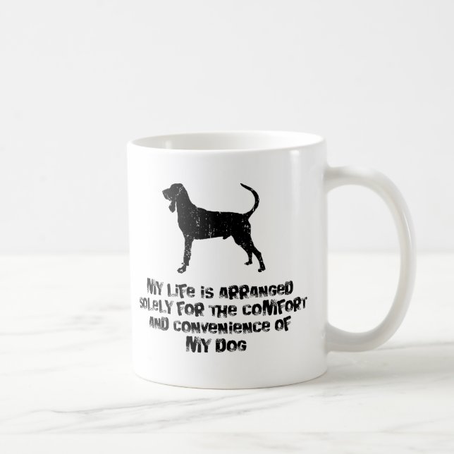 Schwarzes u. TANCoonhound Kaffeetasse (Rechts)