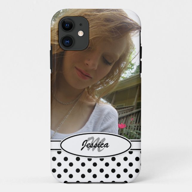 Schwarzes u. Weiß: Monogramm: Bild: iPhone 5 Fall Case-Mate iPhone Hülle (Rückseite)