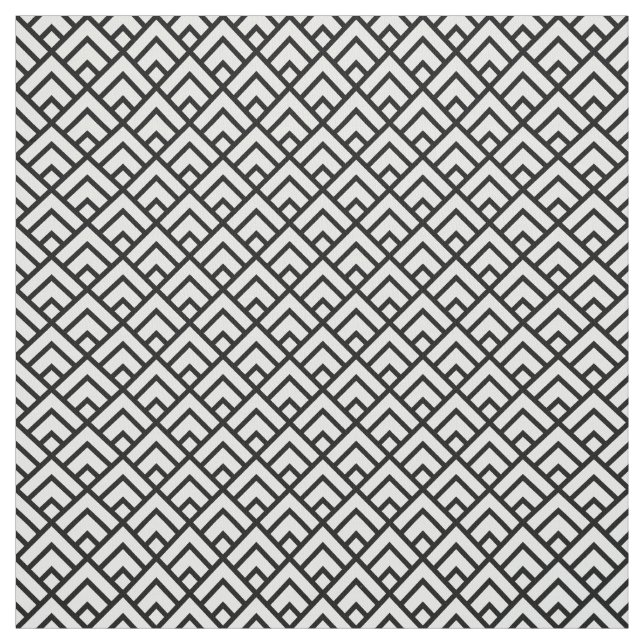 Schwarzes u. weißes geometrisches Muster Stoff (Muster)