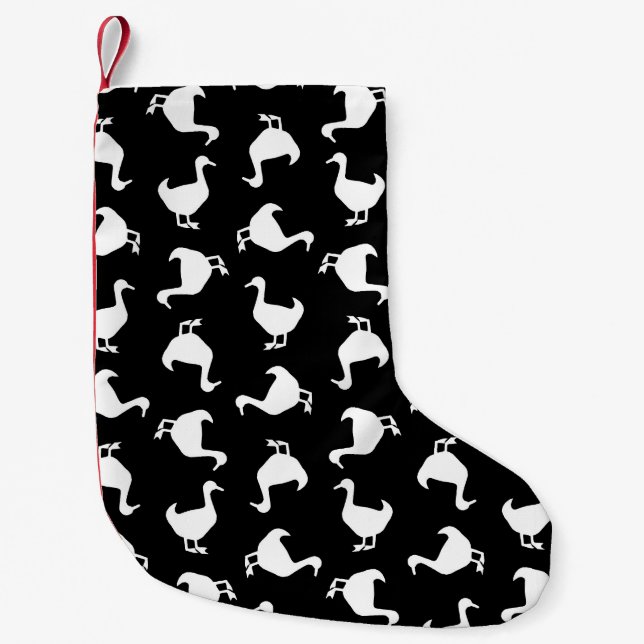 Schwarzes u. weißes kleiner weihnachtsstrumpf (Vorderseite)