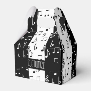 Schwarzes u. weißes Musical Stripes Geschenkschachtel
