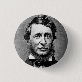 Schwarzes u. weißes Porträt Henry David Thoreaus Button