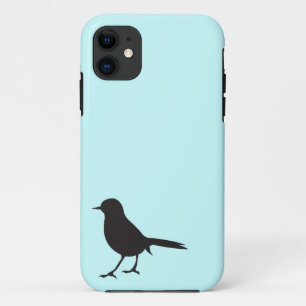 Schwarzes u. weißes Silhouetteblau des iPhone 11 Hülle
