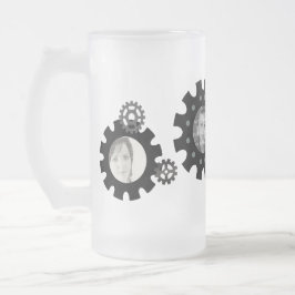 Schwarzes übersetzt Foto-Schablonen-Tasse Mattglas Bierglas