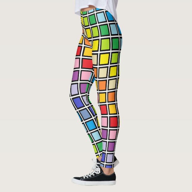 Schwarzes umrissene breitere leggings (Links)