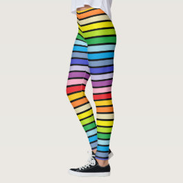 Schwarzes umrissene breitere leggings
