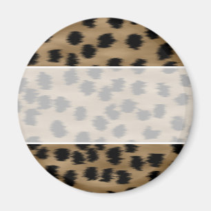 Schwarzes und Brown-Gepard-Druck-Muster Magnet