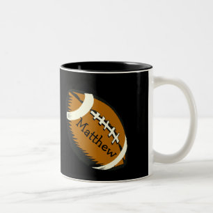 Schwarzes und Brown-Sport-Fußball-Tasse Zweifarbige Tasse