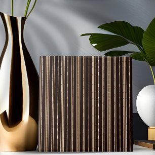 Schwarzes und Brownbambusblick-gestreifte Fliese