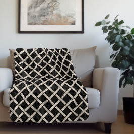 Schwarzes und Elfenbeingitter | Modernes Bauernhau Sherpadecke