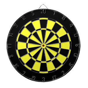 Schwarzes und Gelb Dartscheibe