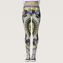 Schwarzes und Gelb Leggings