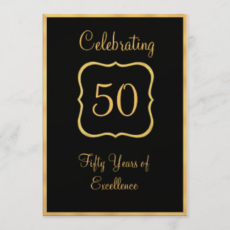 Schwarzes und Gold laden ein Einladung