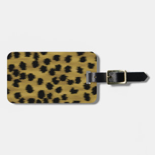 Schwarzes und goldenes Brown-Gepard-Druck-Muster Gepäckanhänger